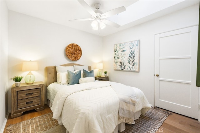 1357 Curtis Ave, Manhattan Beach, CA 90266 - bedroom featuring wood finished floors, ceiling fan, and baseboards
