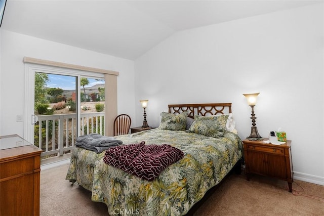 2922 Estancia, San Clemente, CA 92673 - carpeted bedroom featuring access to outside and lofted ceiling