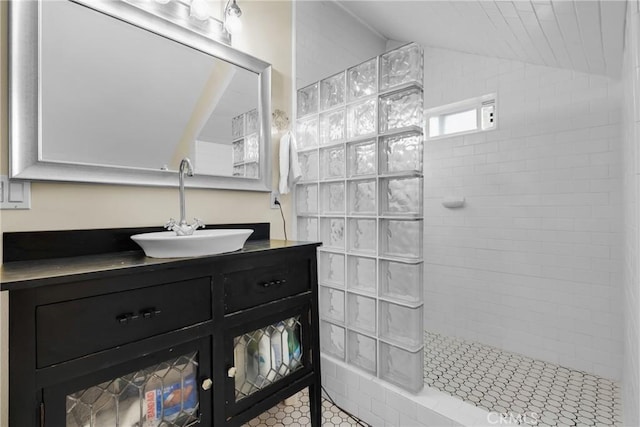 2309 E Glenoaks Blvd, Glendale, CA 91206 - full bath with vanity, walk in shower, and vaulted ceiling