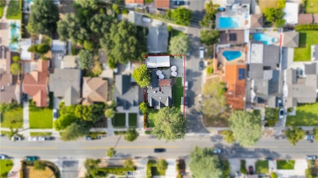 2309 E Glenoaks Blvd, Glendale, CA 91206 - aerial perspective of suburban area with property parcel outlined