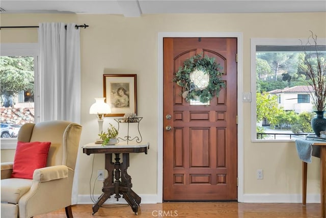 2309 E Glenoaks Blvd, Glendale, CA 91206 - foyer entrance featuring baseboards and wood finished floors