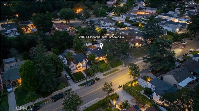 2309 E Glenoaks Blvd, Glendale, CA 91206 - aerial view of property's location featuring nearby suburban area