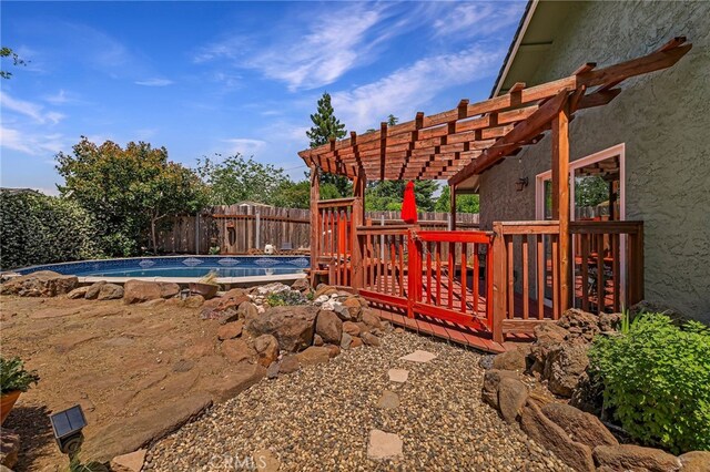 13 Avante Way, Chico, CA 95973 - view of pool featuring a fenced backyard and a pergola
