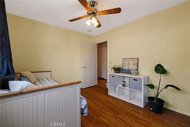 13 Avante Way, Chico, CA 95973 - bedroom featuring dark wood-style floors, baseboards, and ceiling fan