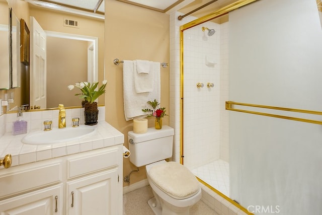 17910 Montague Ct, Granada Hills, CA 91344 - full bath with a shower stall, toilet, and vanity