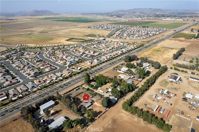 25360 Kuffel Rd, Menifee, CA 92585 - aerial overview of property's location featuring a mountain backdrop and rural landscape