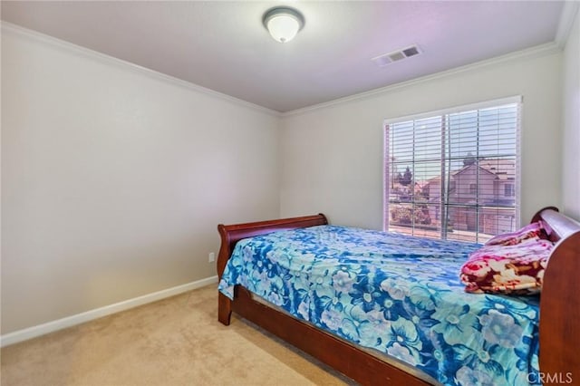 7538 N Erie Ave, Fresno, CA 93722 - carpeted bedroom featuring ornamental molding