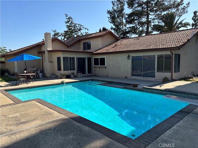 7950 Gardenia, Rancho Cucamonga, CA 91701 - view of pool with a patio area and a pool with connected hot tub