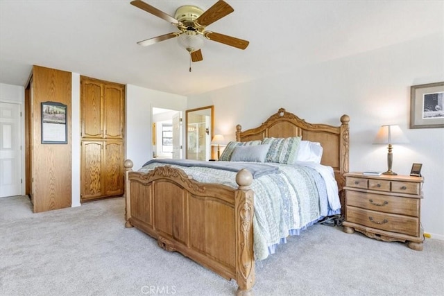 12355 Santa Ana Rd, Atascadero, CA 93422 - bedroom featuring light colored carpet and a ceiling fan