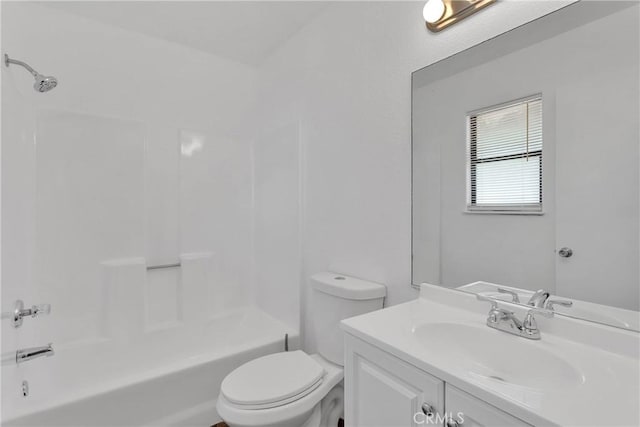 19002 Vine St, Hesperia, CA 92345 - bathroom featuring toilet, vanity, and shower / bath combination