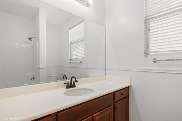 211 Furyk Way, Hemet, CA 92545 - bathroom featuring vanity, a shower, and toilet