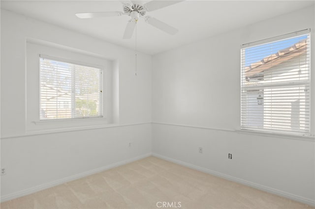 211 Furyk Way, Hemet, CA 92545 - unfurnished room featuring plenty of natural light, light carpet, and ceiling fan