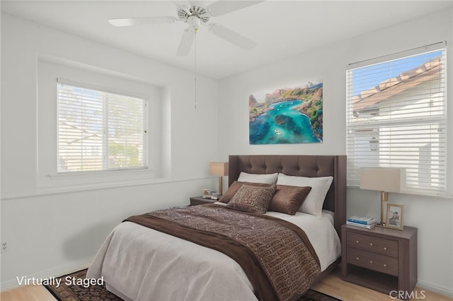 211 Furyk Way, Hemet, CA 92545 - bedroom with wood finished floors and a ceiling fan