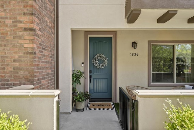 1836 Mesquite, Oceanside, CA 92056 - property entrance featuring stucco siding and brick siding