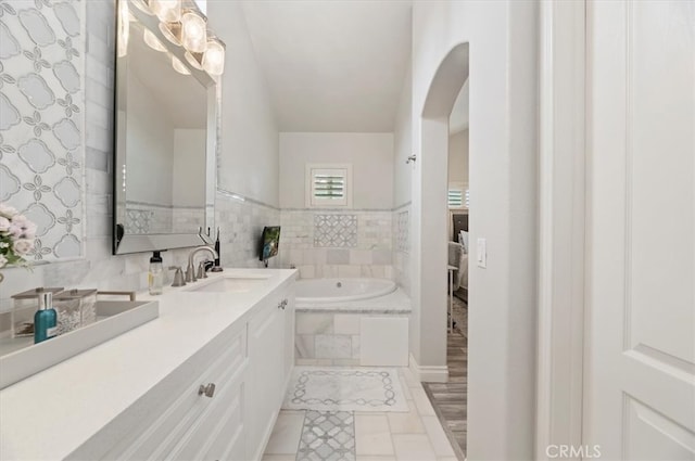 1 Sorrento Ct, Newport Coast, CA 92657 - bathroom with a bath and vanity