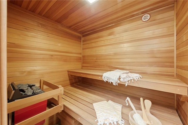19043 Citronia St, Northridge, CA 91324 - sauna / steam room with wood walls and wood ceiling
