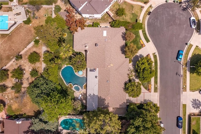 19043 Citronia St, Northridge, CA 91324 - drone / aerial view of a pool area