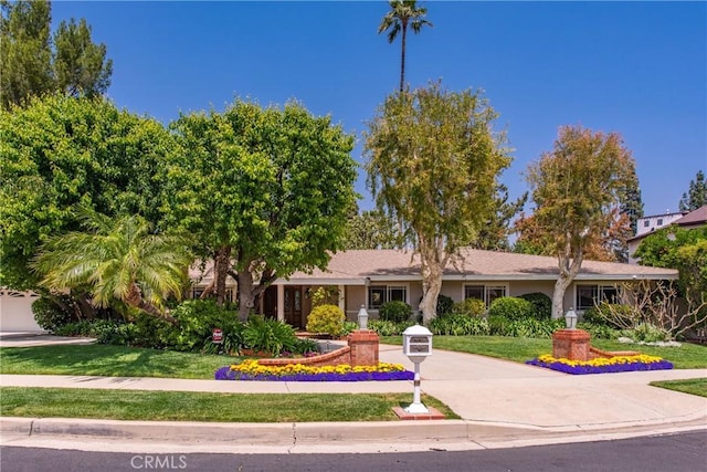 19043 Citronia St, Northridge, CA 91324 - view of front of home featuring a front lawn and stucco siding