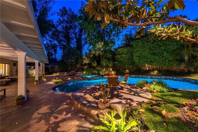19043 Citronia St, Northridge, CA 91324 - view of pool with a patio and a pool with connected hot tub