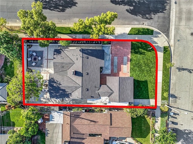 1035 Medford Rd, Pasadena, CA 91107 - aerial view of property's location featuring property parcel outlined