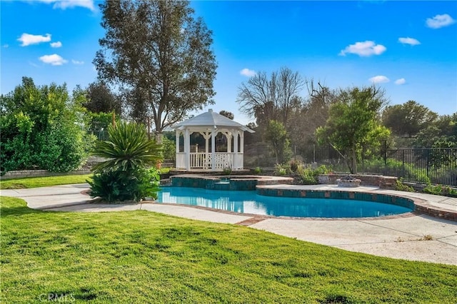26065 Charing Cross Rd, Valencia, CA 91355 - view of swimming pool featuring a gazebo