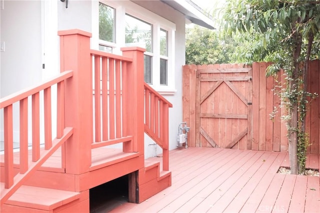 3222 E 10th St, Long Beach, CA 90804 - wooden terrace with a gate