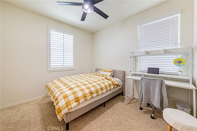 24207 Via Perla, Valencia, CA 91354 - bedroom with carpet flooring, baseboards, and a ceiling fan