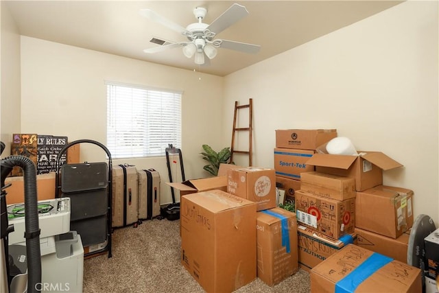 11017 Tipperary Dr, Bakersfield, CA 93311 - storage room with a ceiling fan