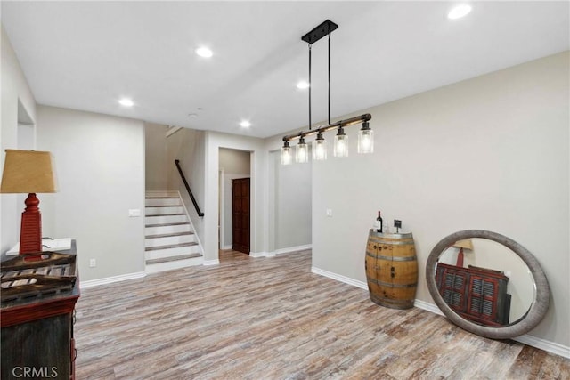 45976 Camino Rubi, Temecula, CA 92592 - interior space with wood finished floors, recessed lighting, stairs, and baseboards