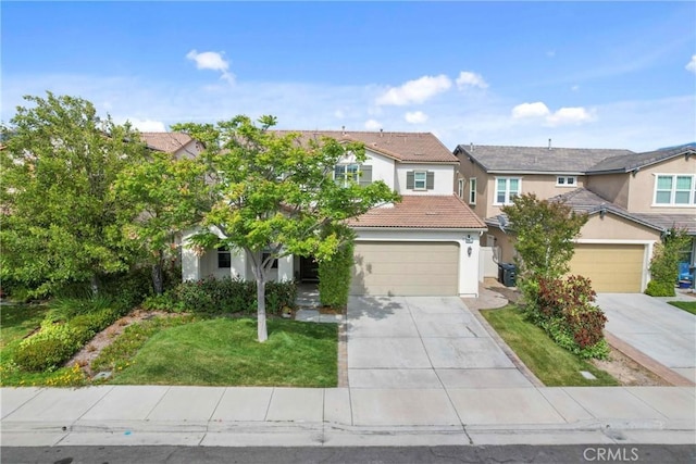 45976 Camino Rubi, Temecula, CA 92592 - view of front of property featuring driveway, stucco siding, a residential view, and a tile roof