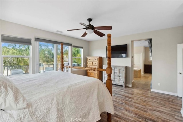45976 Camino Rubi, Temecula, CA 92592 - bedroom featuring wood finished floors, baseboards, and ceiling fan