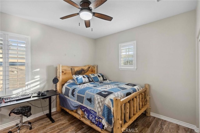 45976 Camino Rubi, Temecula, CA 92592 - bedroom featuring wood finished floors, baseboards, and a ceiling fan