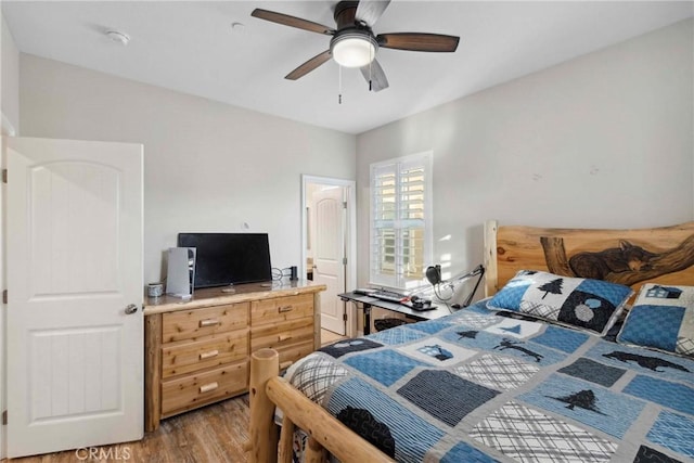 45976 Camino Rubi, Temecula, CA 92592 - bedroom with light wood-type flooring and ceiling fan
