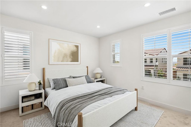 106 Bright Star, Irvine, CA 92618 - bedroom with light colored carpet, baseboards, and recessed lighting