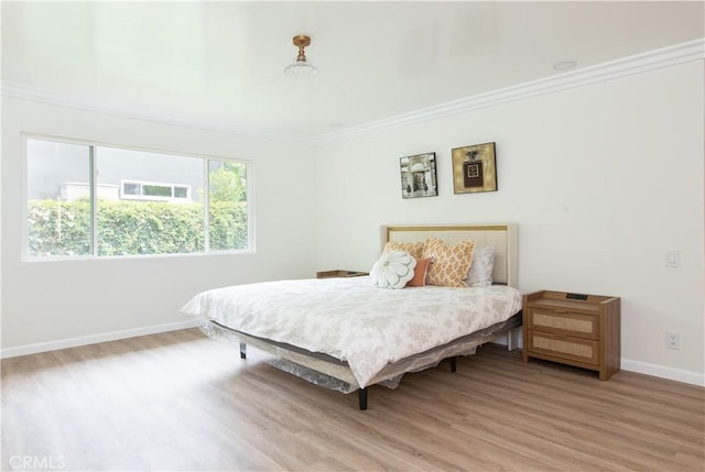 14879 Jadestone Dr, Sherman Oaks, CA 91403 - bedroom with light wood-style floors, ornamental molding, and baseboards