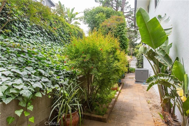 14879 Jadestone Dr, Sherman Oaks, CA 91403 - view of patio / terrace featuring central air condition unit and a gate