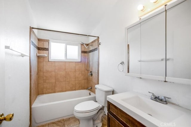 44128 Stanridge Ave, Lancaster, CA 93535 - full bathroom with toilet, vanity, and bathing tub / shower combination