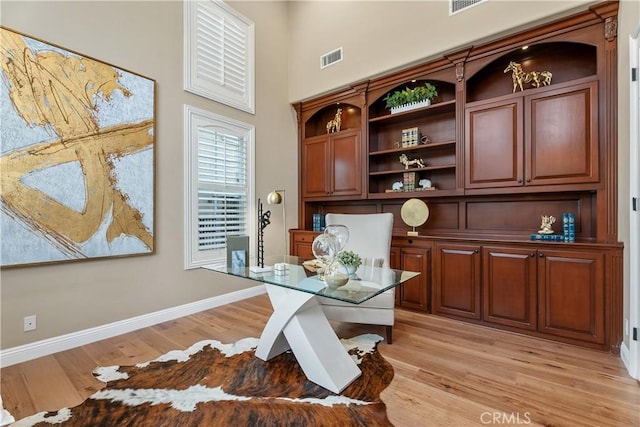 18762 Pimlico, Yorba Linda, CA 92886 - office with light wood finished floors and a towering ceiling