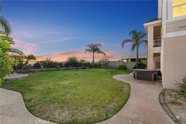 18762 Pimlico, Yorba Linda, CA 92886 - yard at dusk with a patio area