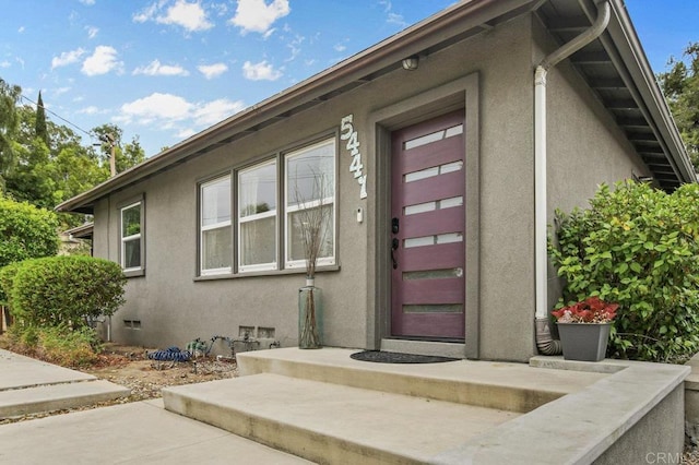 5441 Pennsylvania Ln, La Mesa, CA 91942 - view of exterior entry with stucco siding