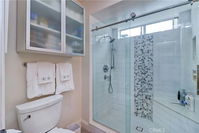 3521 Bahia Blanca W Unit C, Laguna Woods, CA 92637 - bathroom with toilet and a shower stall