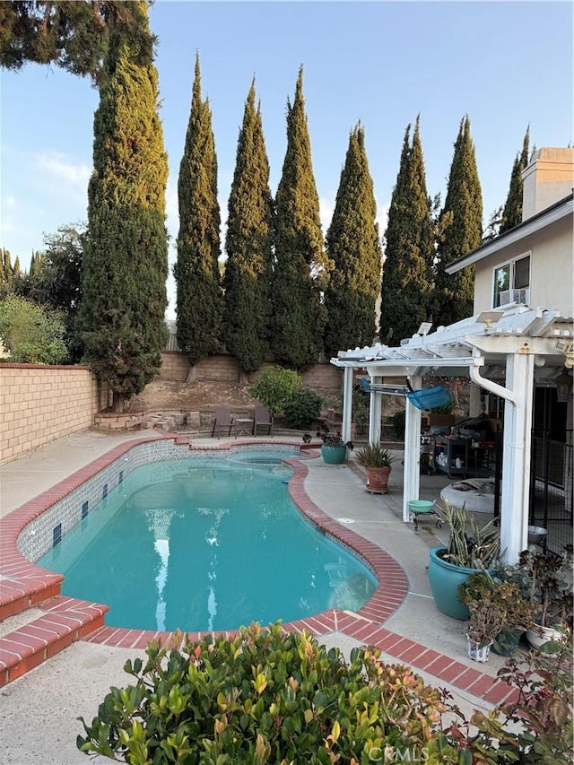 1808 Via Entrada, Rowland Heights, CA 91748 - swimming pool with a pergola, a patio area, and a fenced backyard
