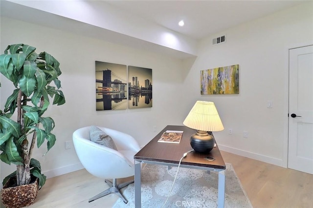 4850 Buchanan, Los Angeles, CA 90042 - home office featuring wood finished floors, baseboards, and recessed lighting