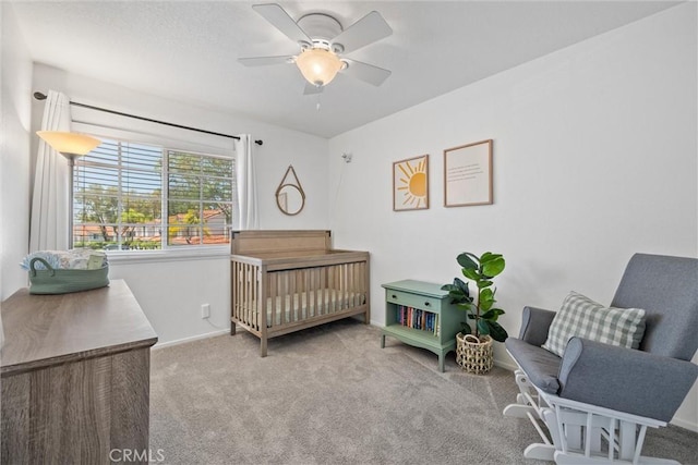 62 Wild Horse Loop Unit 29, Rancho Santa Margarita, CA 92688 - bedroom featuring carpet flooring, a nursery area, and a ceiling fan