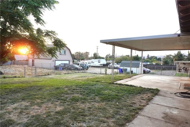 5187 Cedar St, Jurupa Valley, CA 92509 - view of yard featuring a patio and a storage shed