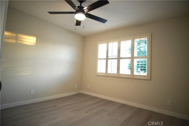 5187 Cedar St, Jurupa Valley, CA 92509 - spare room with wood finished floors and a ceiling fan