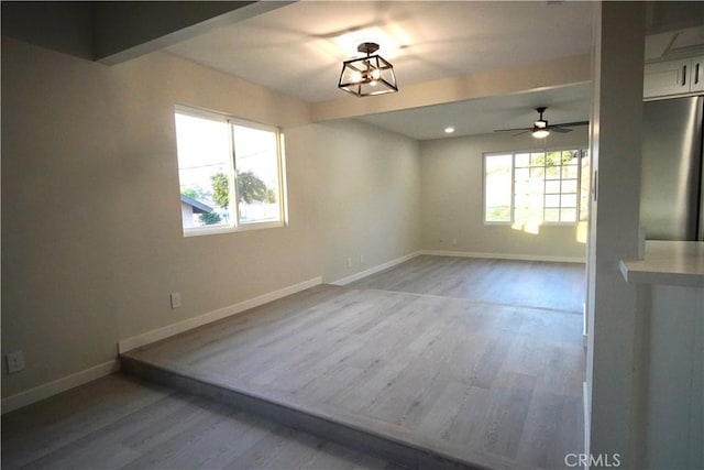 5187 Cedar St, Jurupa Valley, CA 92509 - spare room featuring wood finished floors and ceiling fan