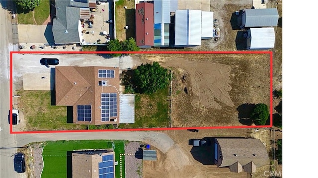 5187 Cedar St, Jurupa Valley, CA 92509 - aerial view of property's location with property boundaries highlighted