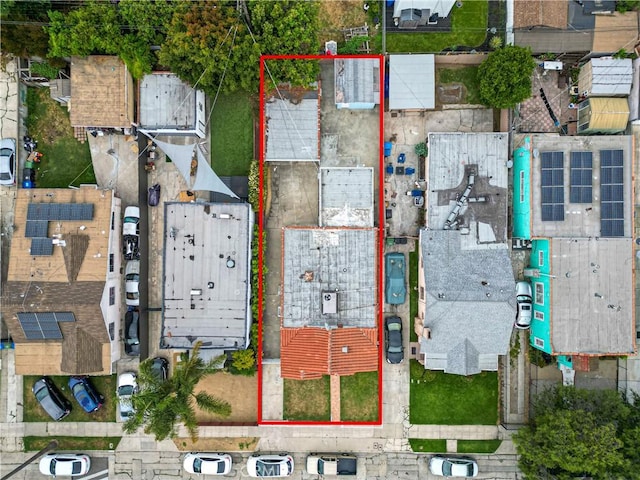 6031 6th Ave, Los Angeles, CA 90043 - aerial overview of property's location featuring property boundaries highlighted