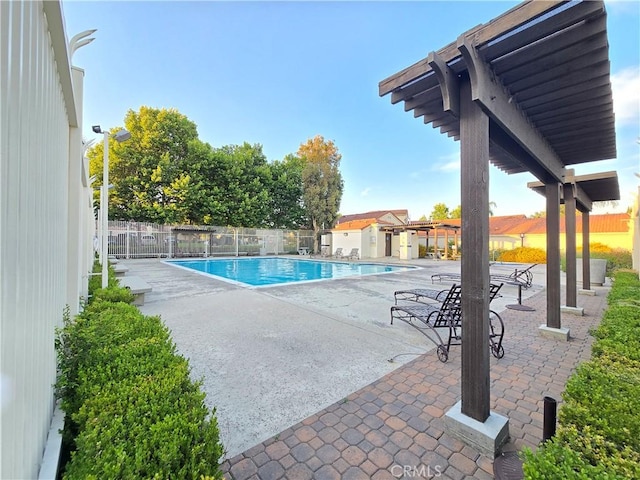 8535 Creekside Pl, Rancho Cucamonga, CA 91730 - community pool featuring a patio and a pergola